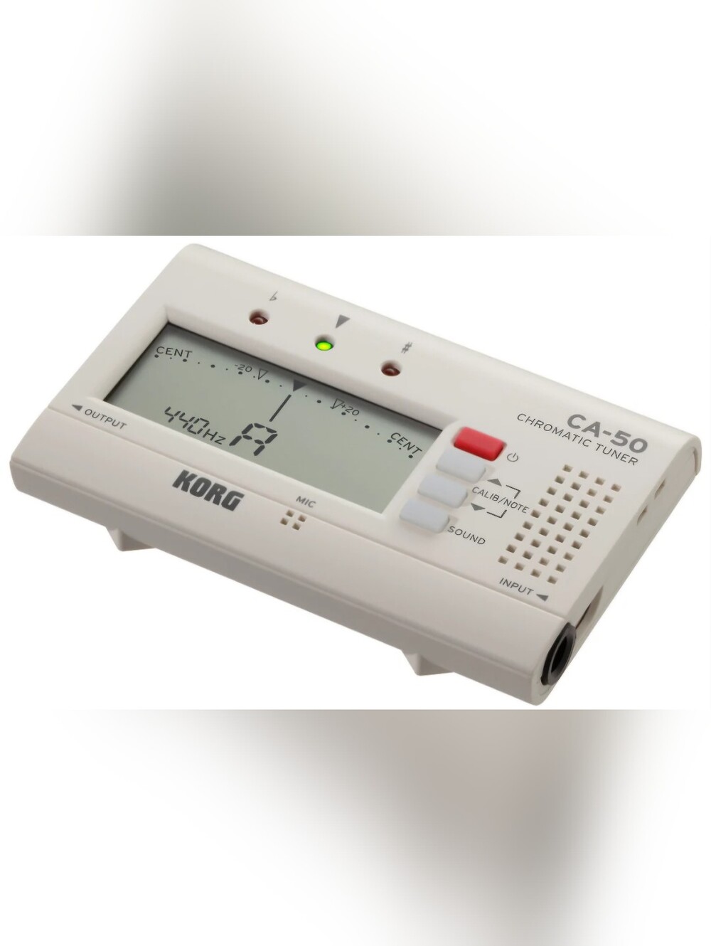 Korg White Electronic Tuner - Portable Chromatic Tuner